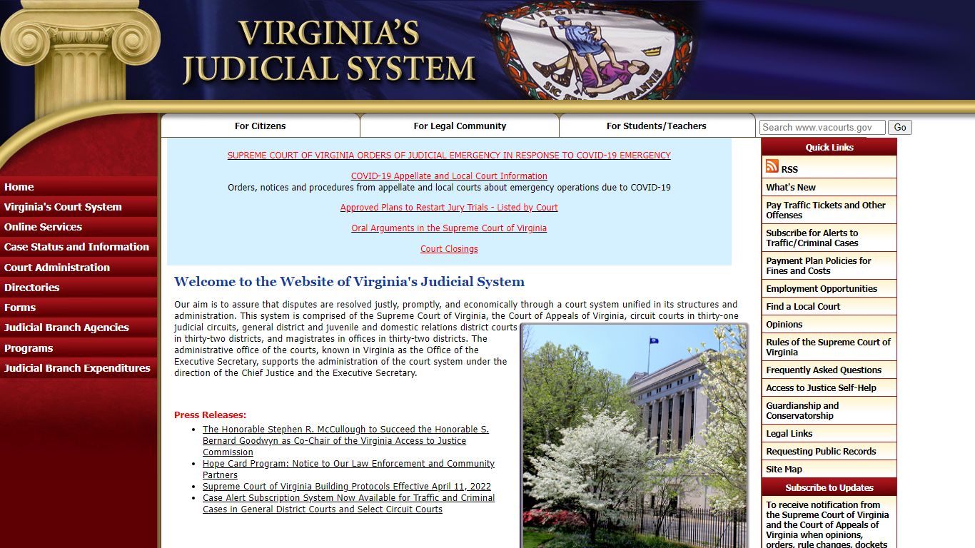 The Official Web Site for Virginia’s Judicial System